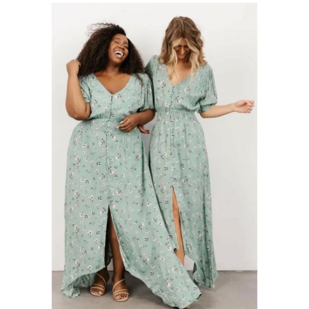 Baltic Born Green Floral Maxi Dress